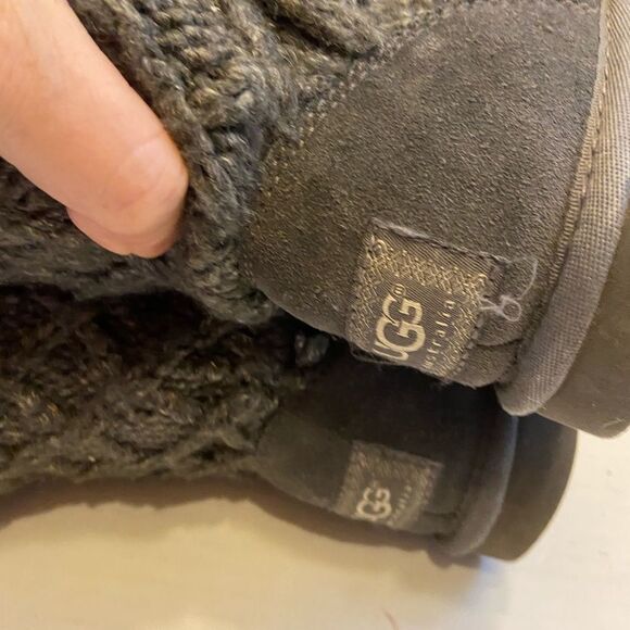 Ugg gray cardy knit boots gray size 6 - Picture 6 of 9